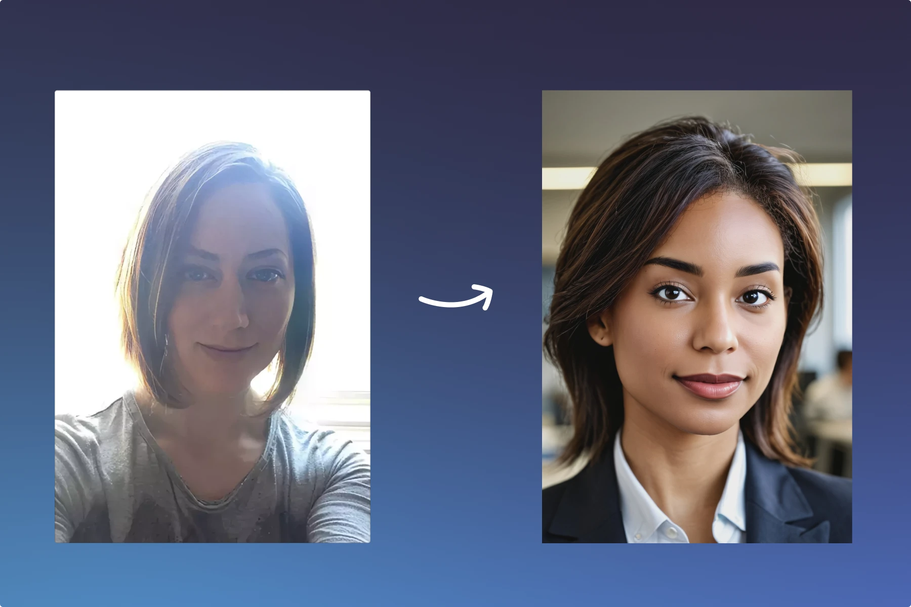 Bad vs. Good lighting for headshots
