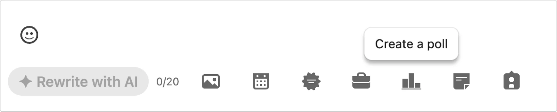create a poll linkedin icon