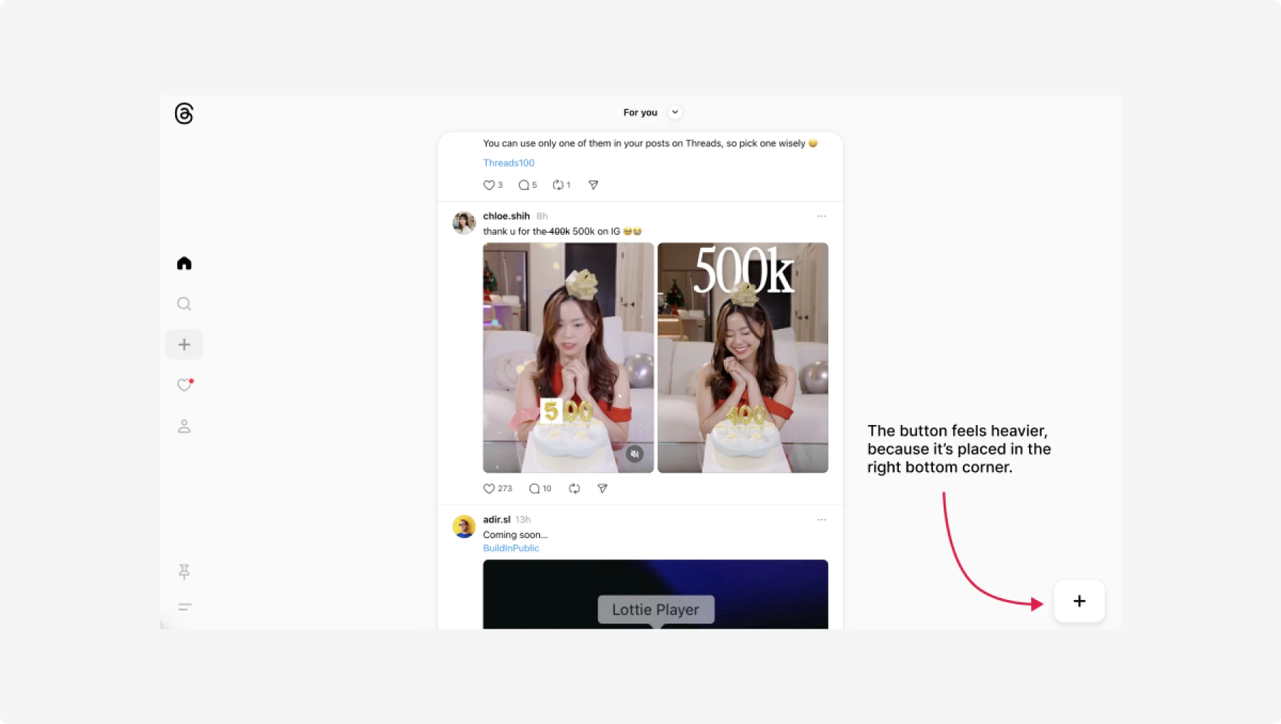threads button