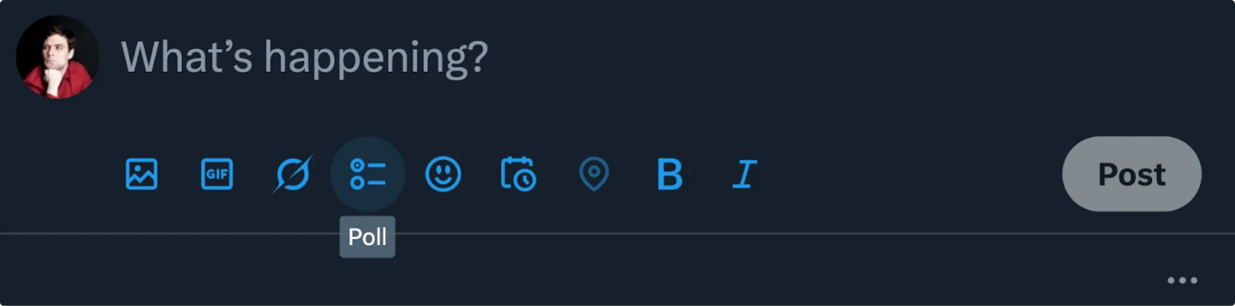 poll icon in twitter