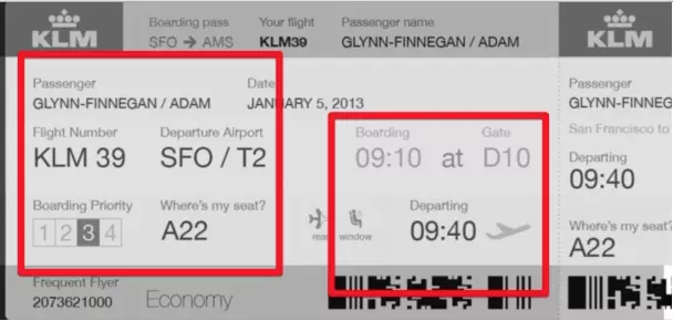 Boarding pass_grouping data