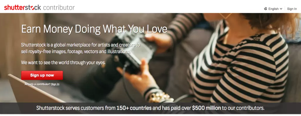 Shutterstock earn money