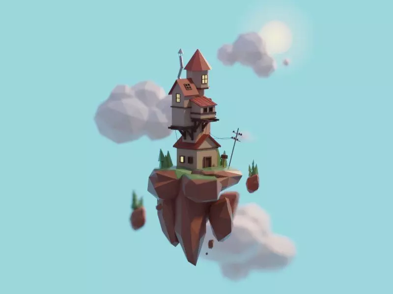 digital art ilustration low poly