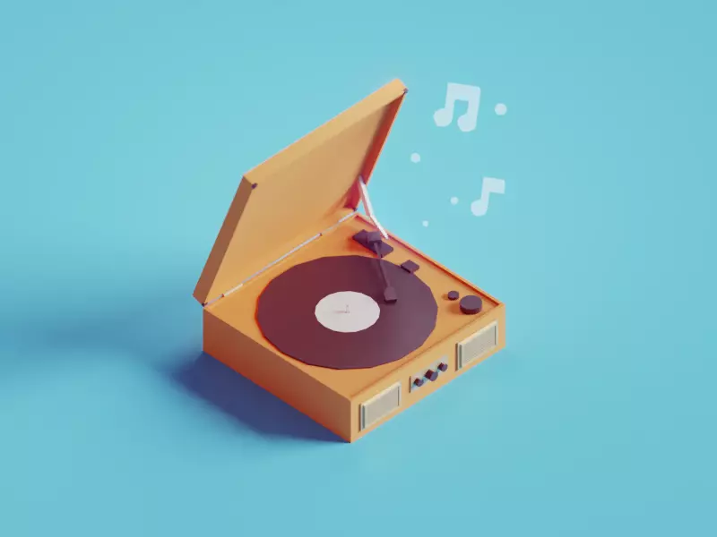 vinyl isometric illustration