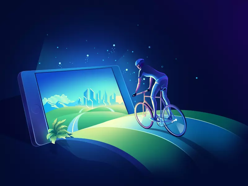 mobile app design illustration