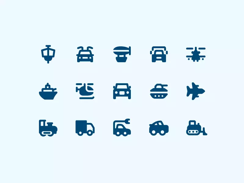 material transport icons rounded
