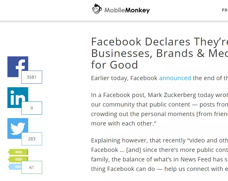 social sharing web design