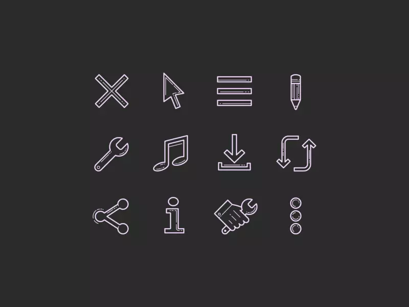 hand drawn icons popular