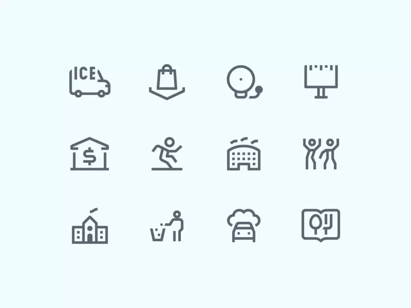 simple small icons city