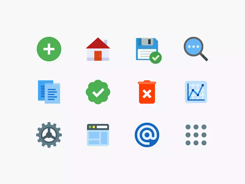 color flat icons