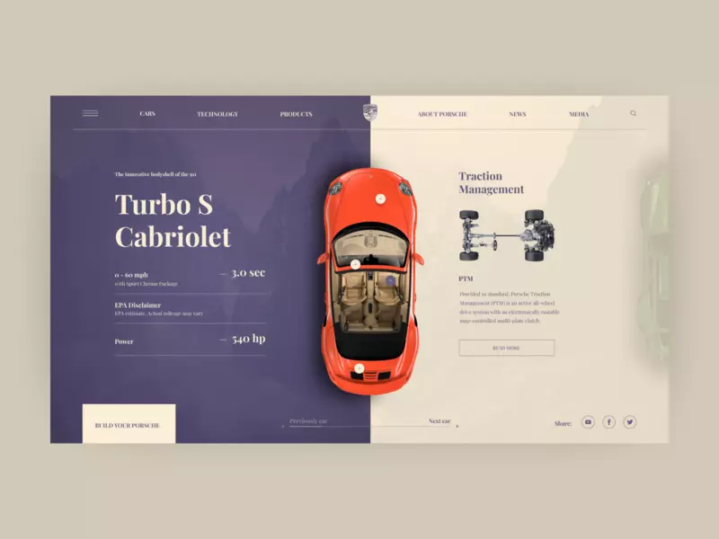 car web ui design