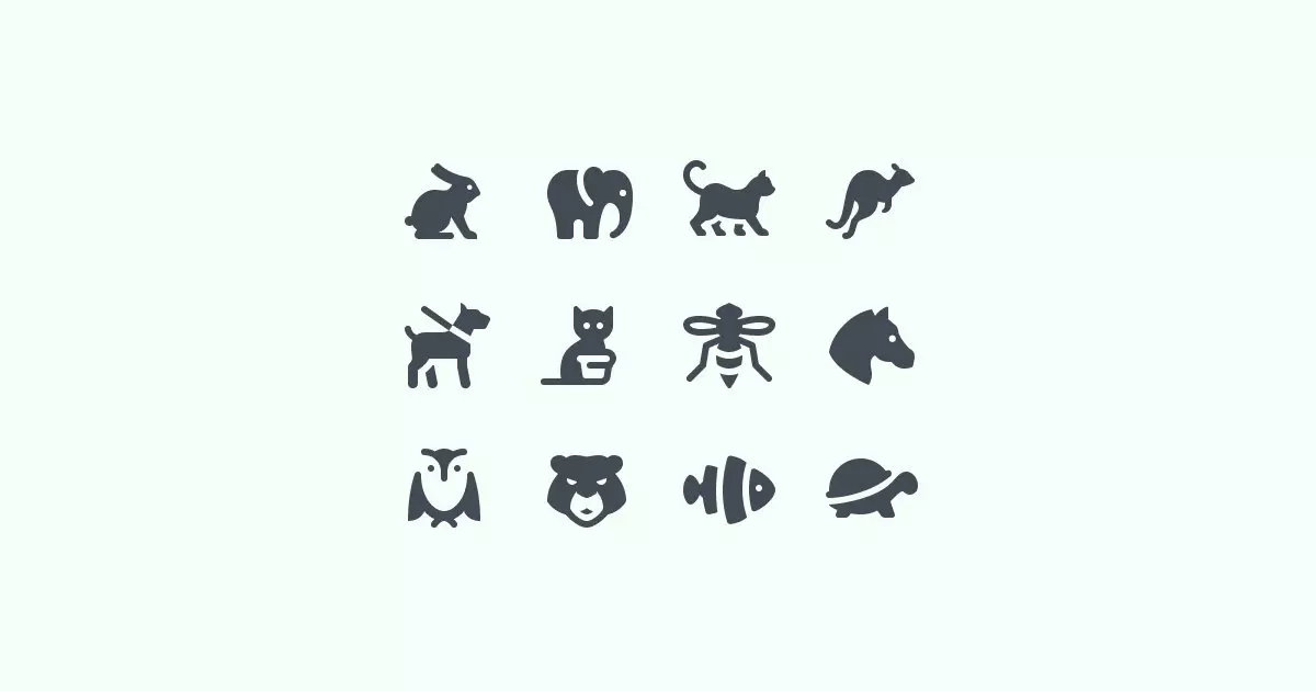 ios-glyph animal clipart icons