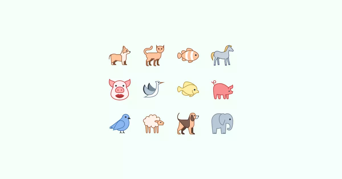 office animal clipart icons
