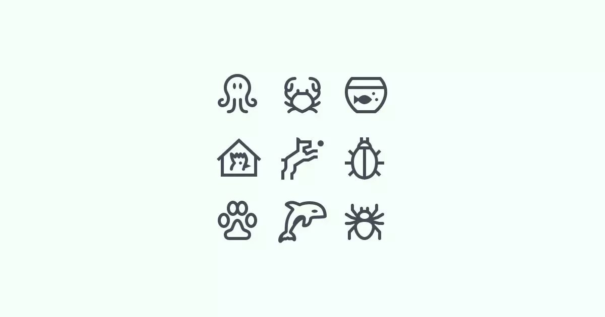 simple-small animal clipart icons