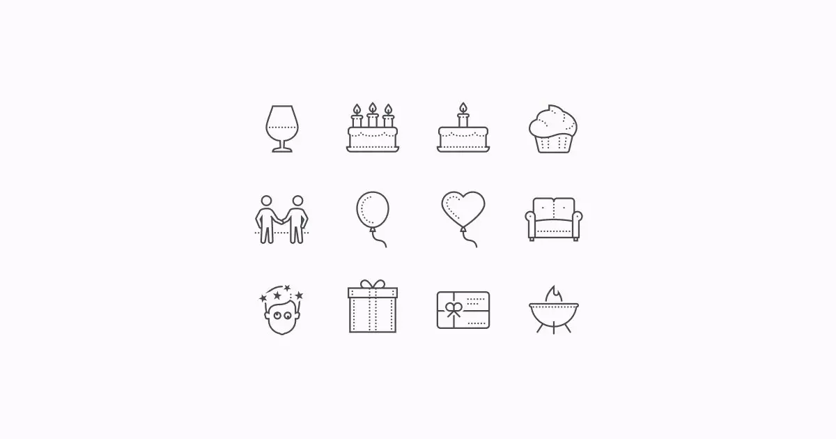 birthday clipart icons