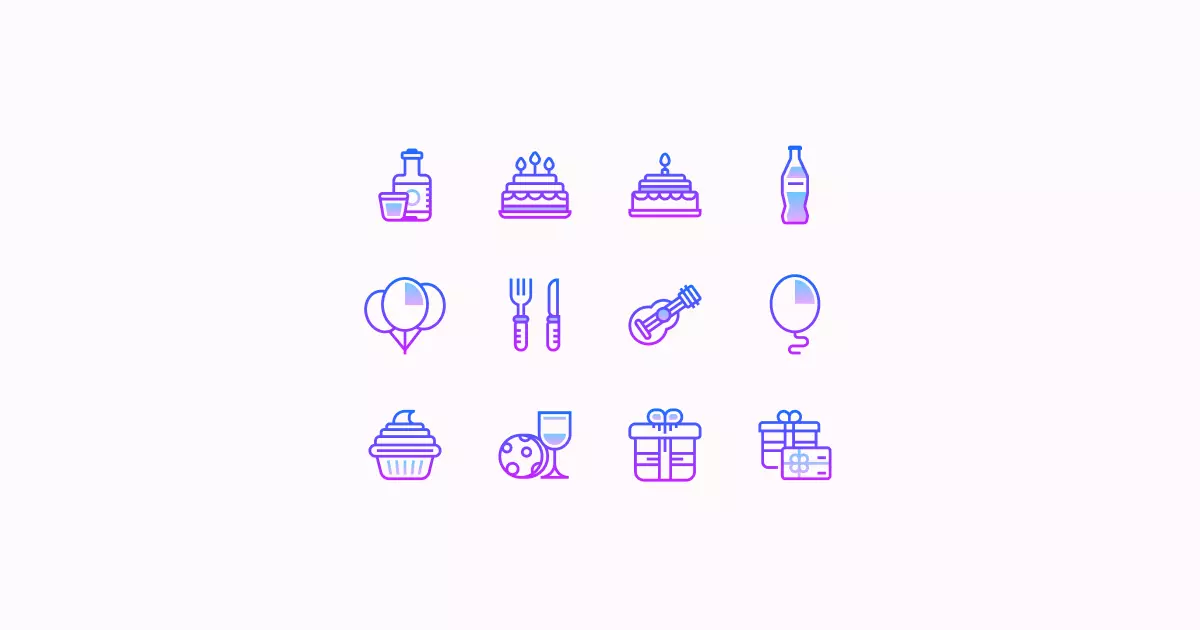 birthday clipart icons