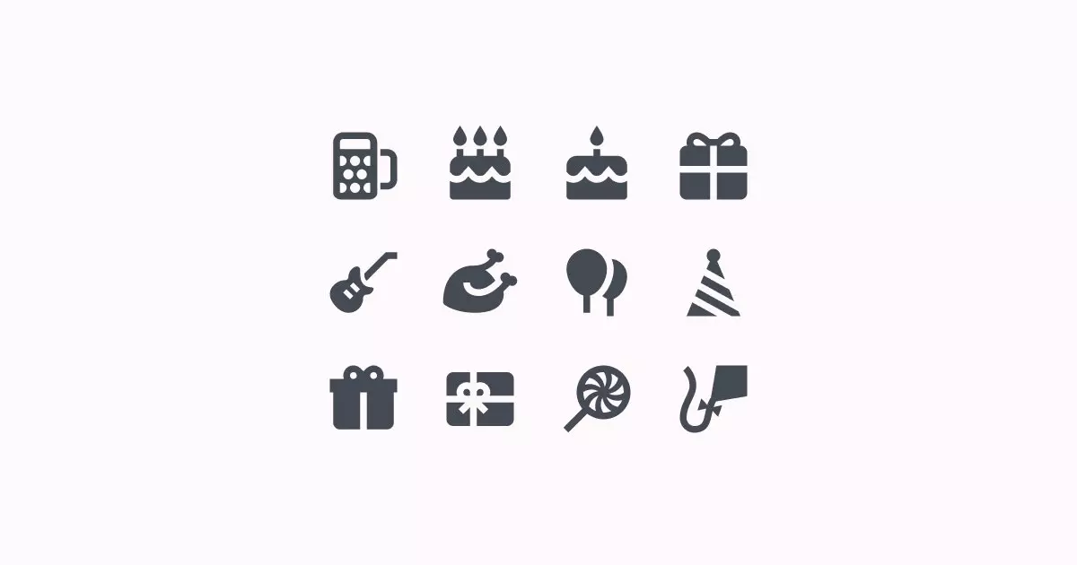 birthday clipart icons