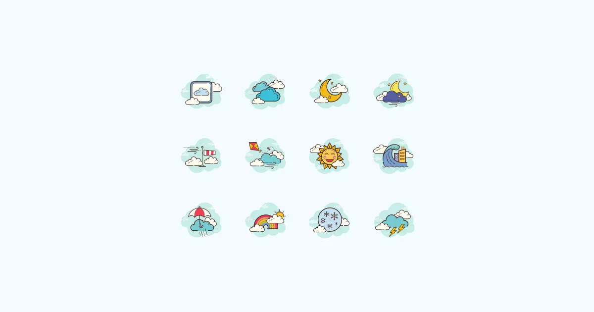 weather clipart icons