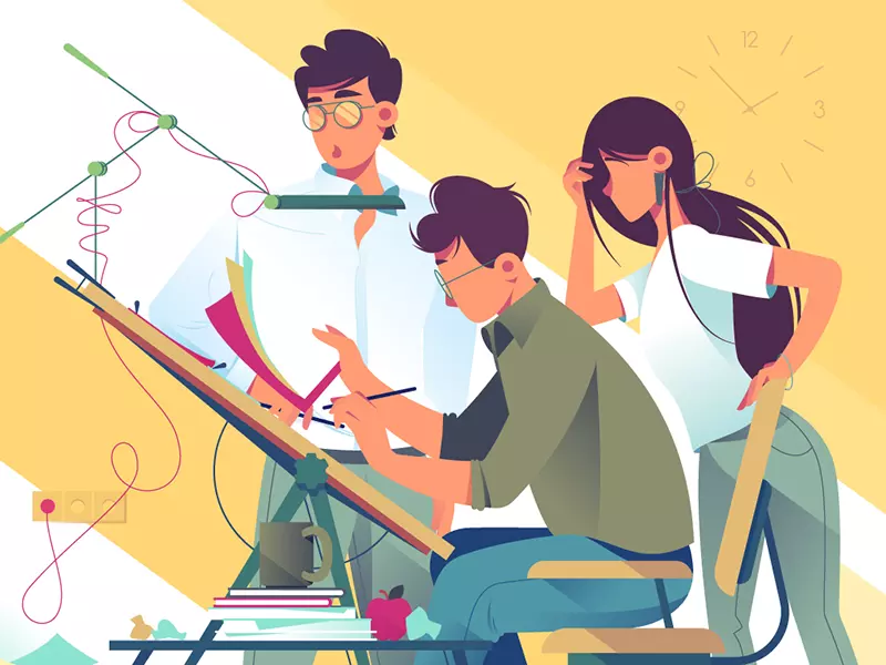 design team work illustration