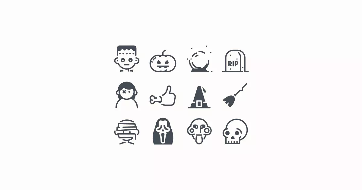 halloween clipart icons