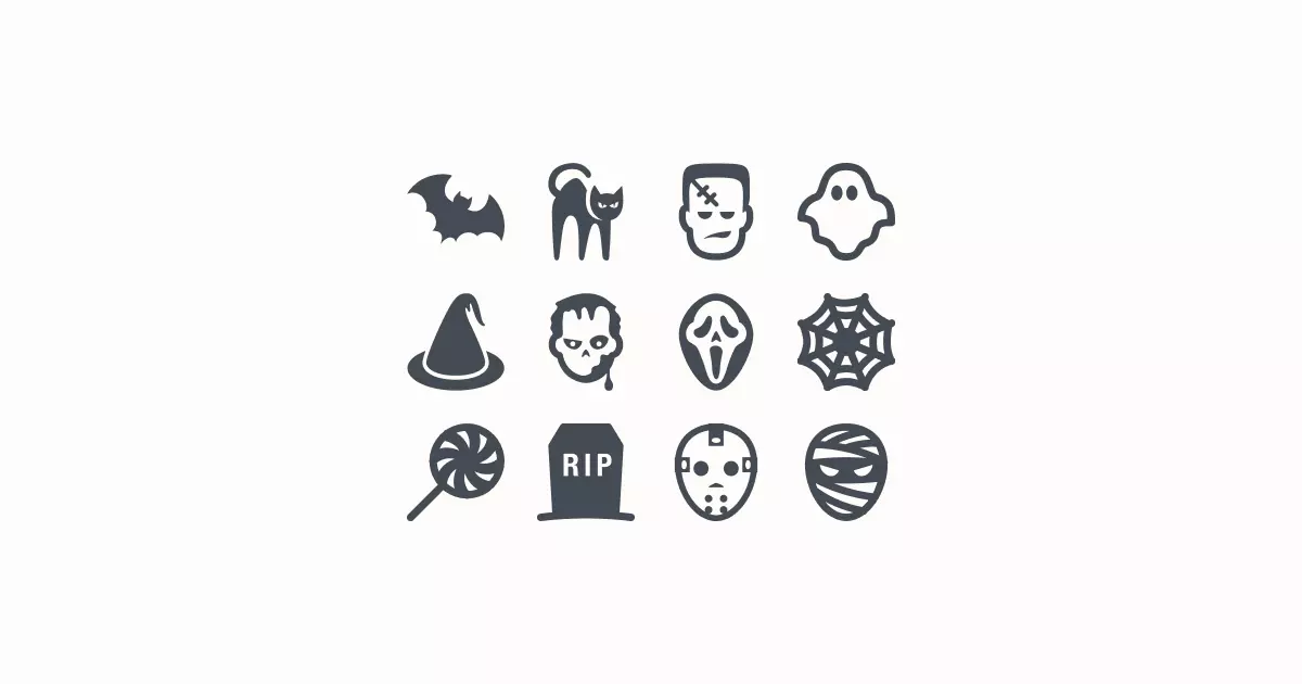 halloween clipart icons