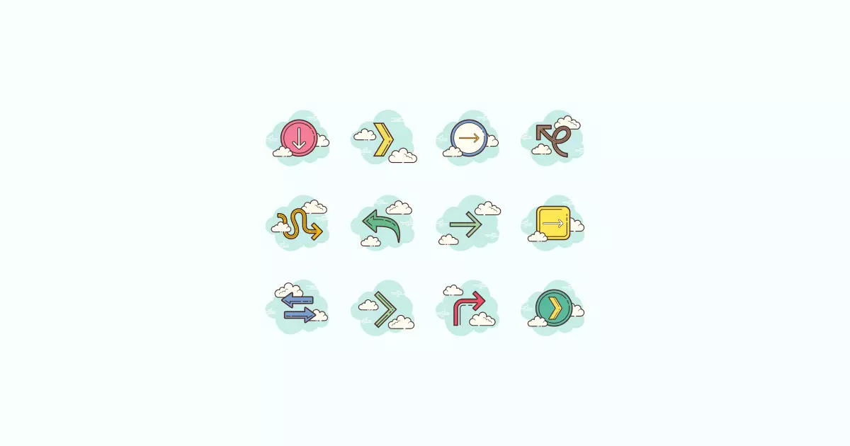 arrow clipart icons