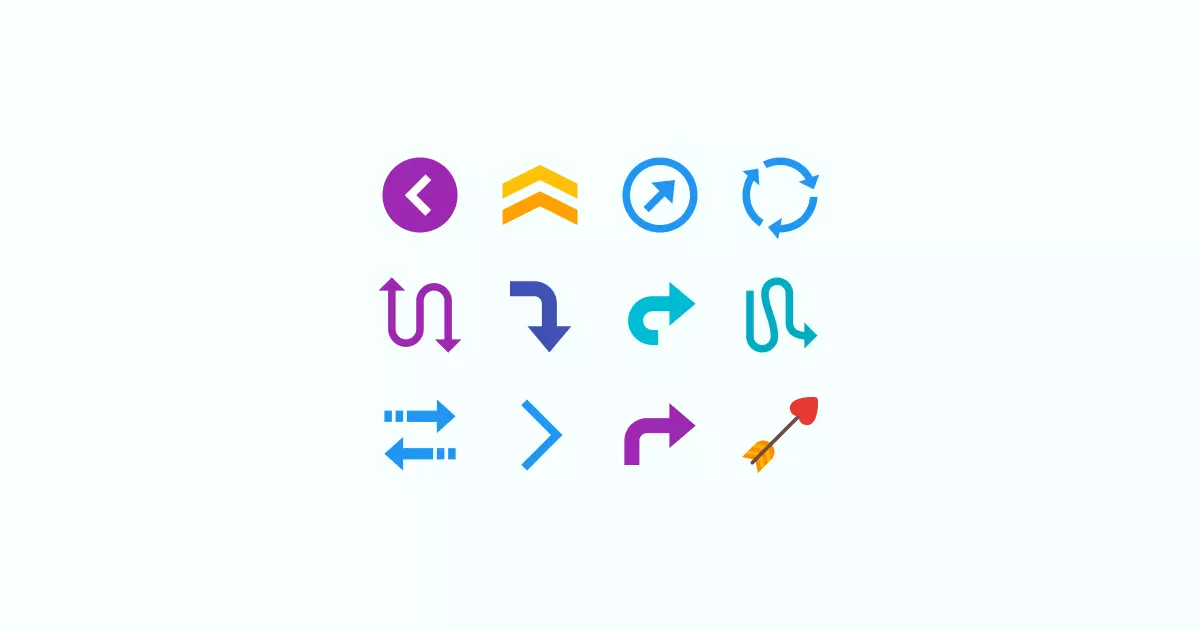 arrow clipart icons