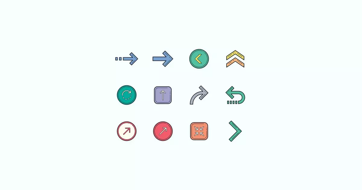 arrow clipart icons