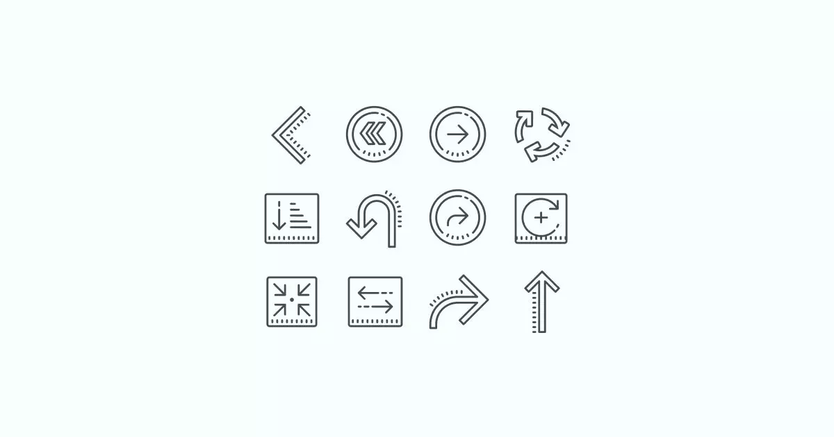 arrow clipart icons