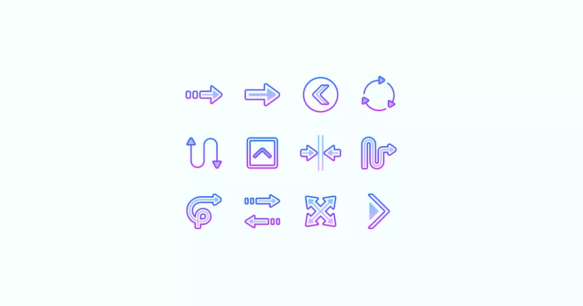 arrow clipart icons