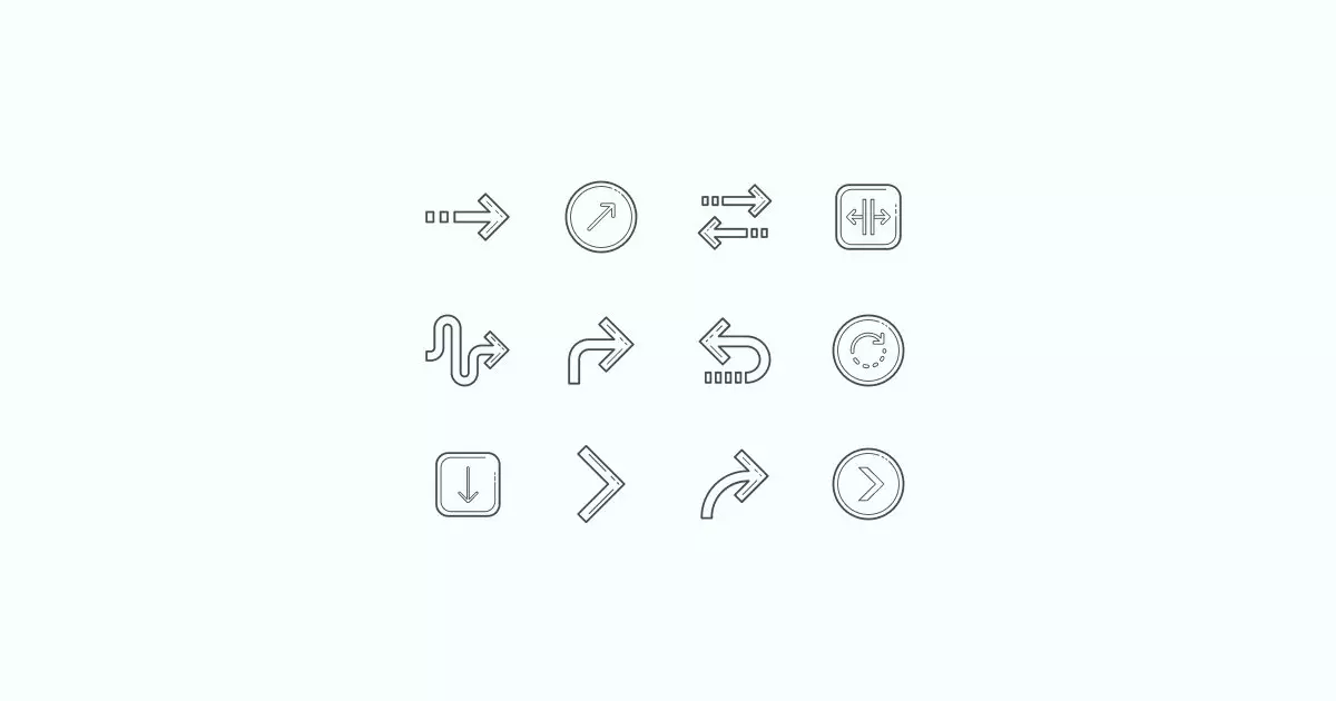arrow clipart icons
