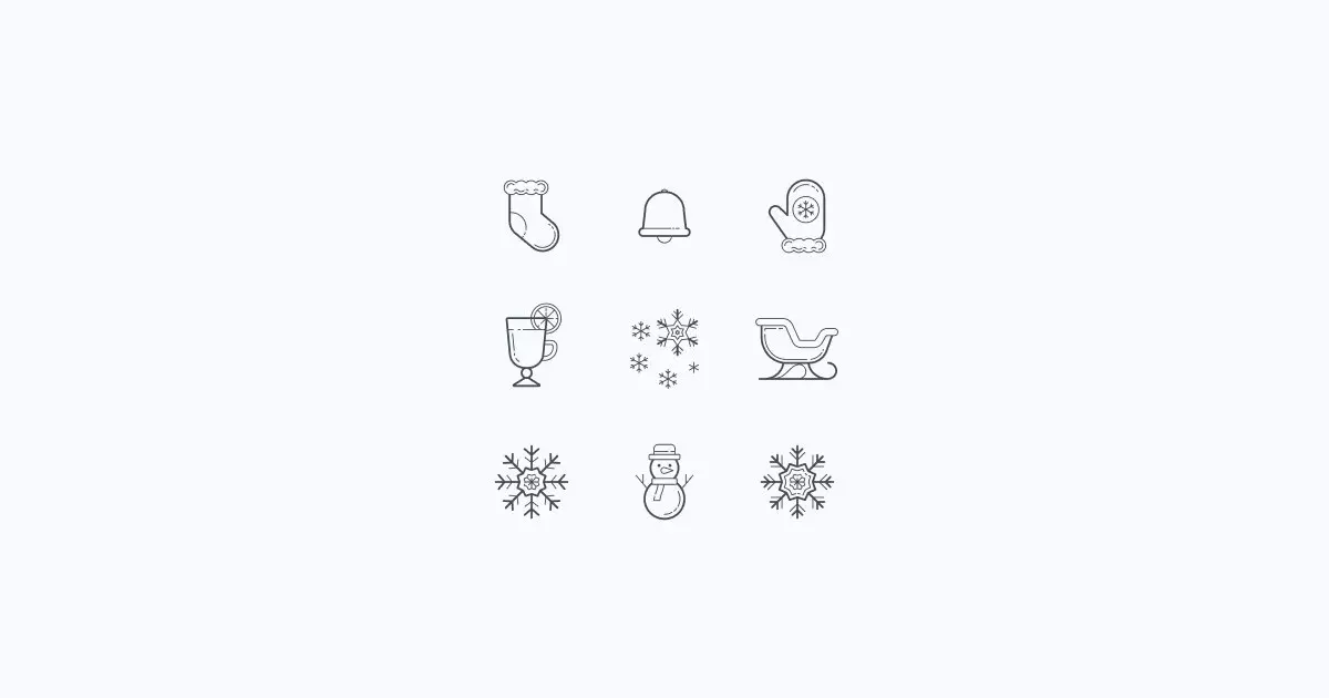 winter clipart icons