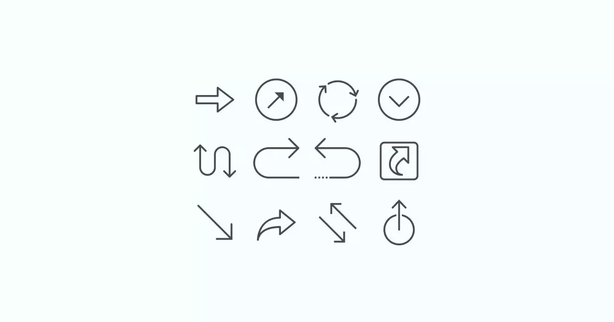 arrow clipart icons