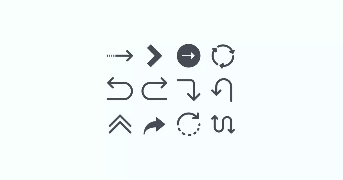 arrow clipart icons