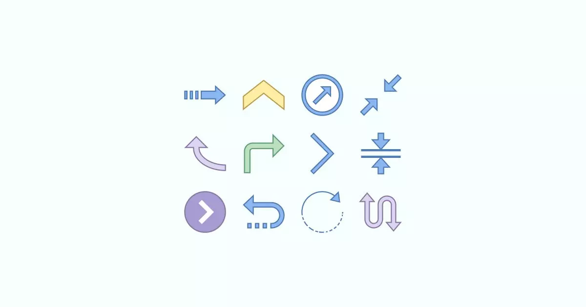 arrow clipart icons