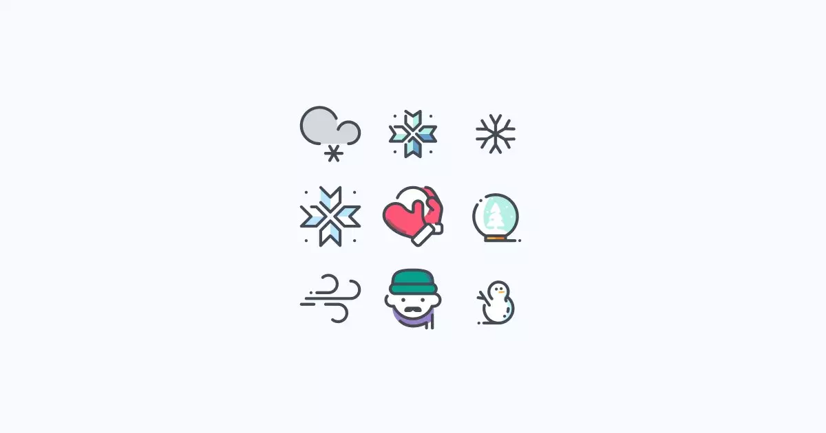 winter clipart icons