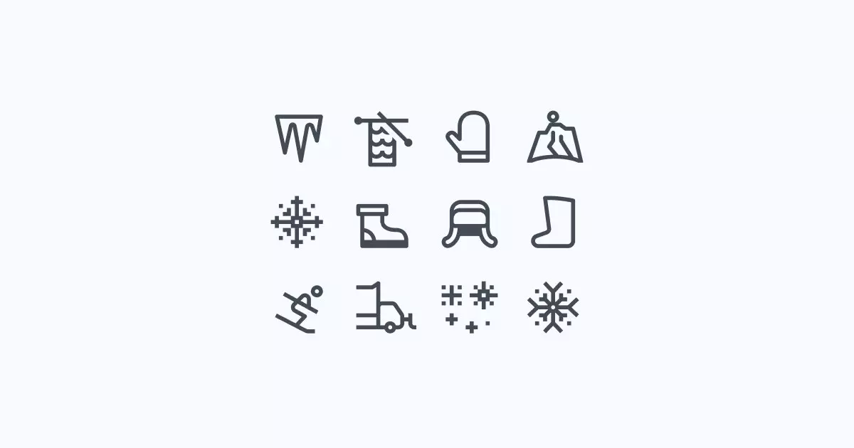 winter clipart icons