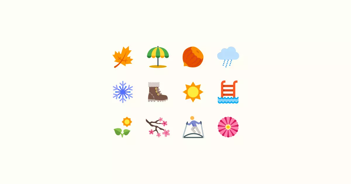 seasons clipart icons