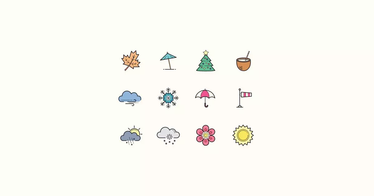 seasons clipart icons