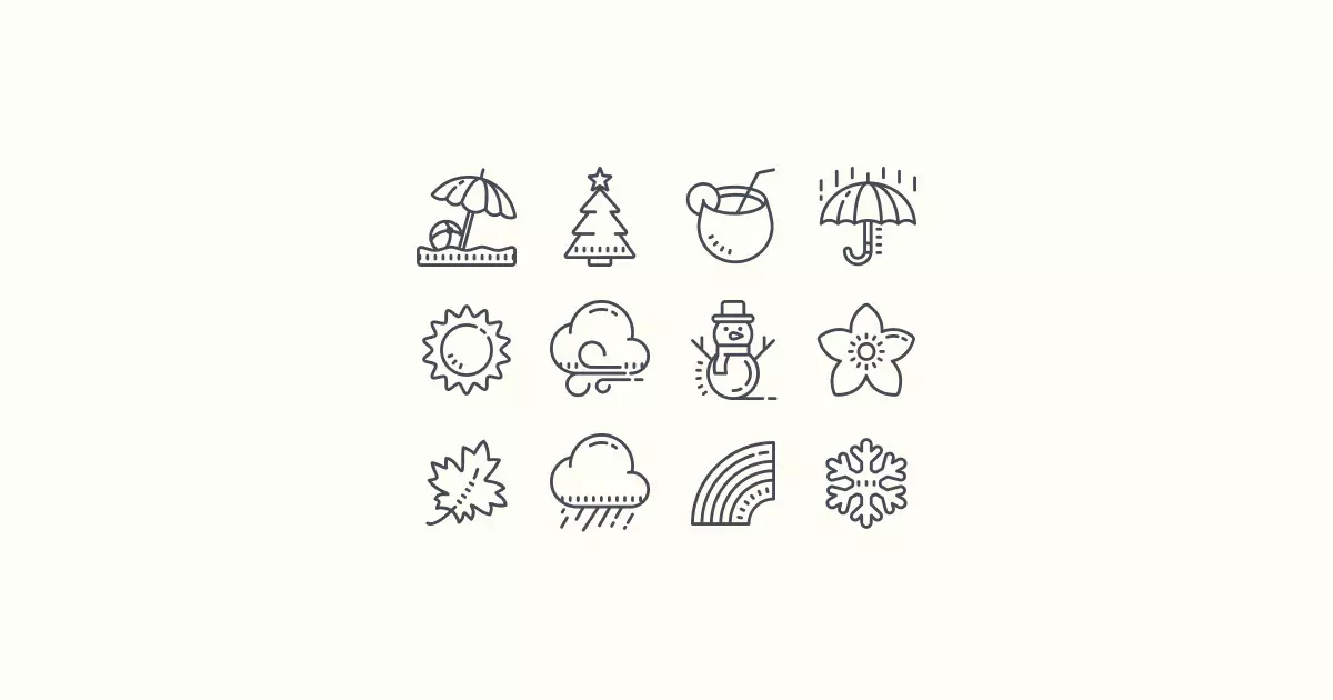 seasons clipart icons