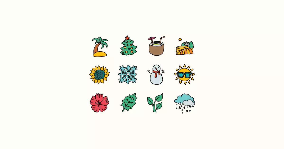 seasons clipart icons