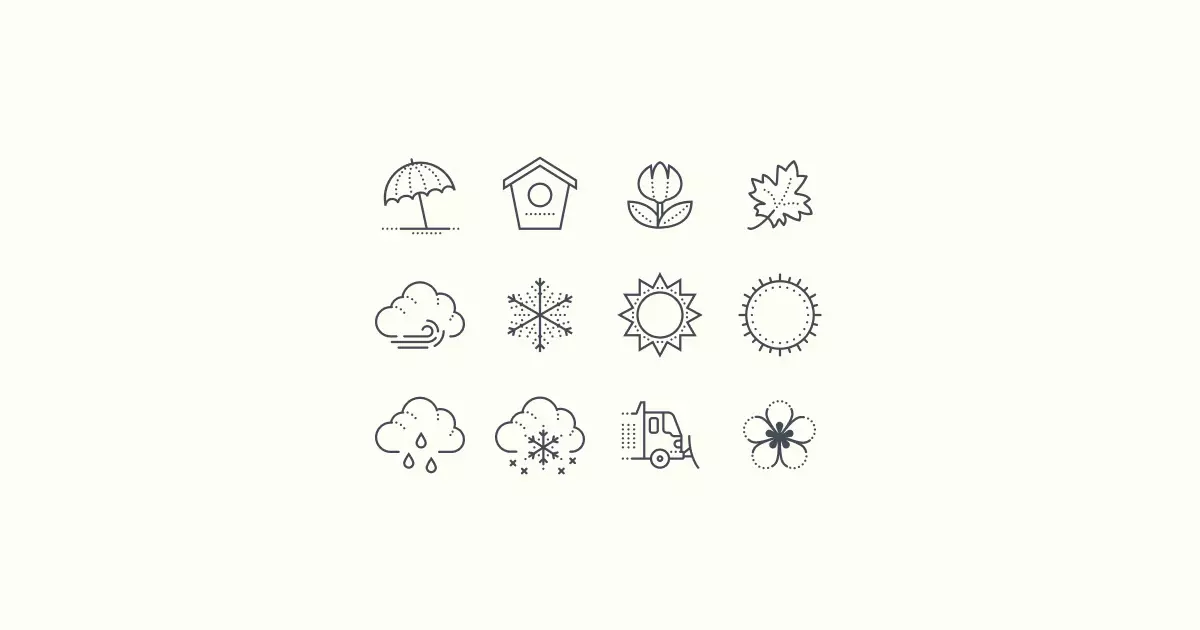 seasons clipart icons