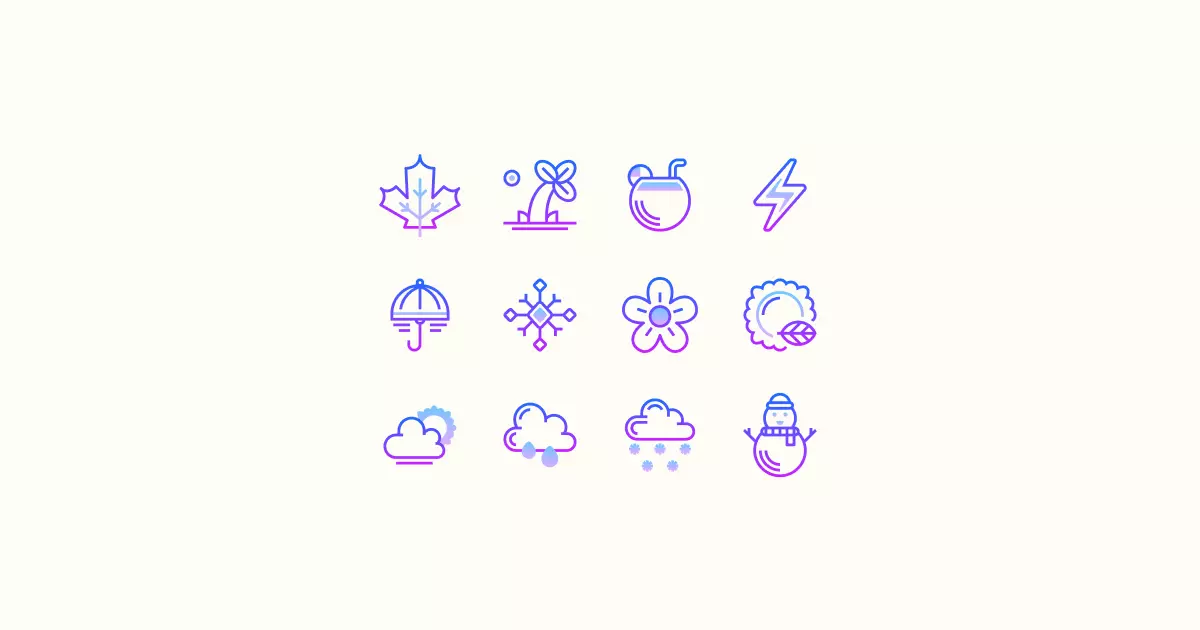 seasons clipart icons
