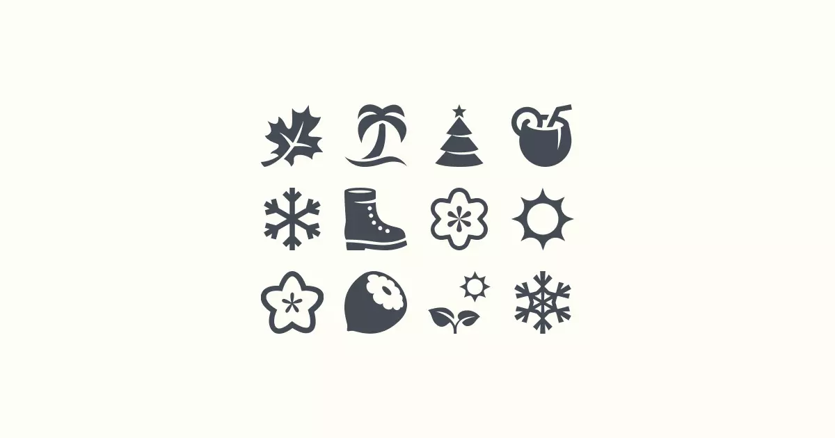 seasons clipart icons