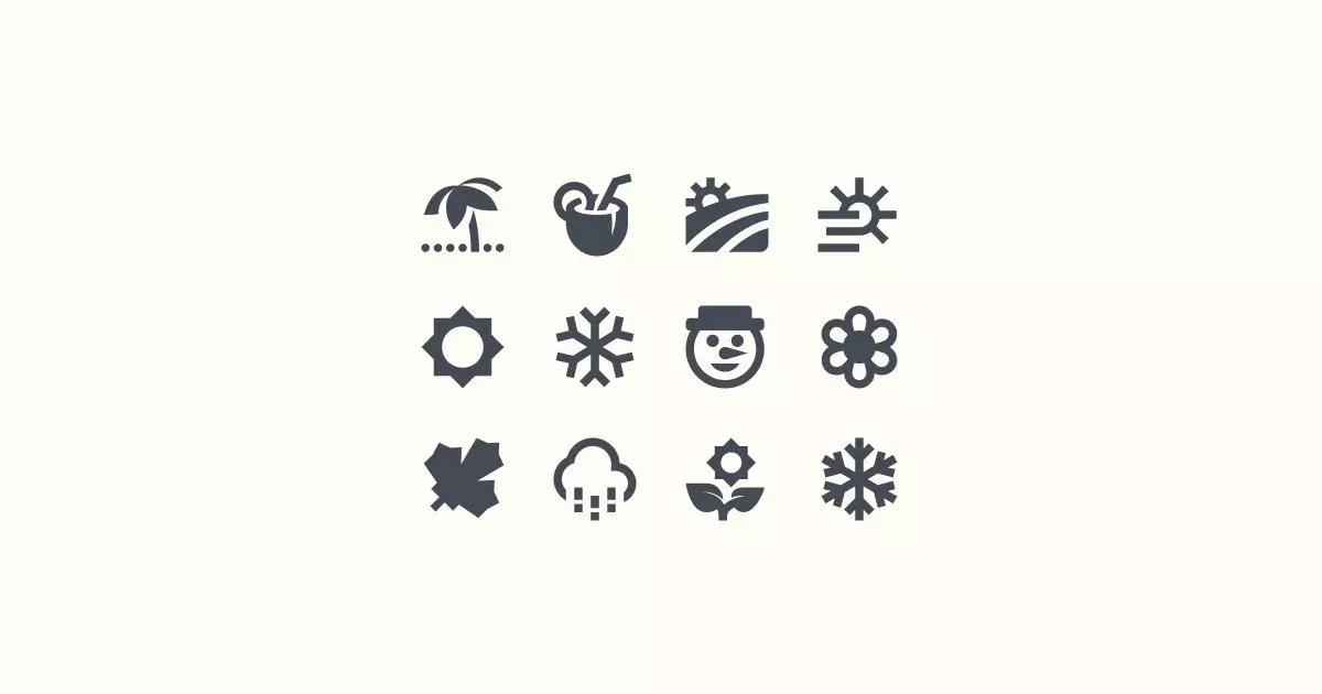 seasons clipart icons
