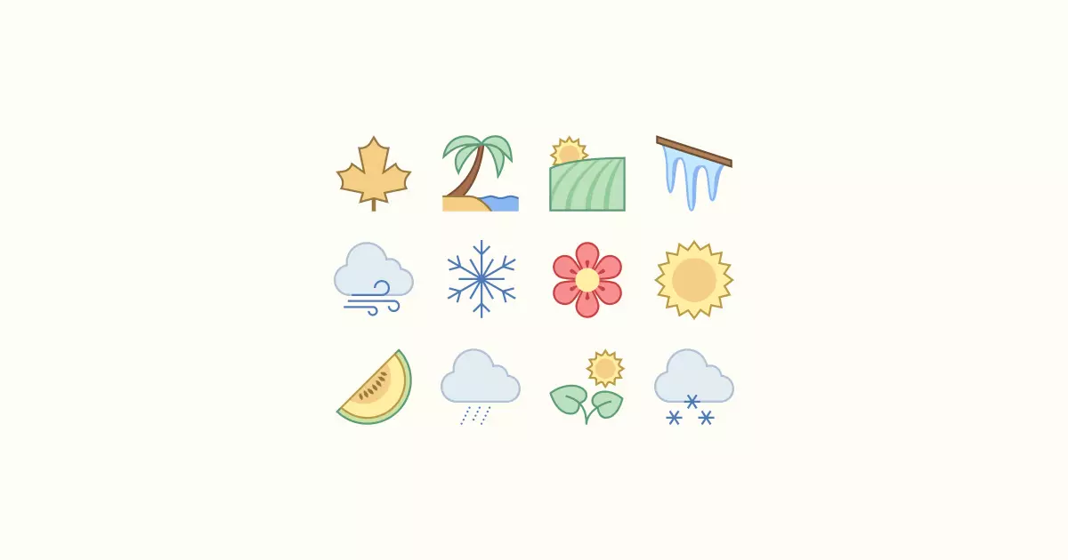 seasons clipart icons
