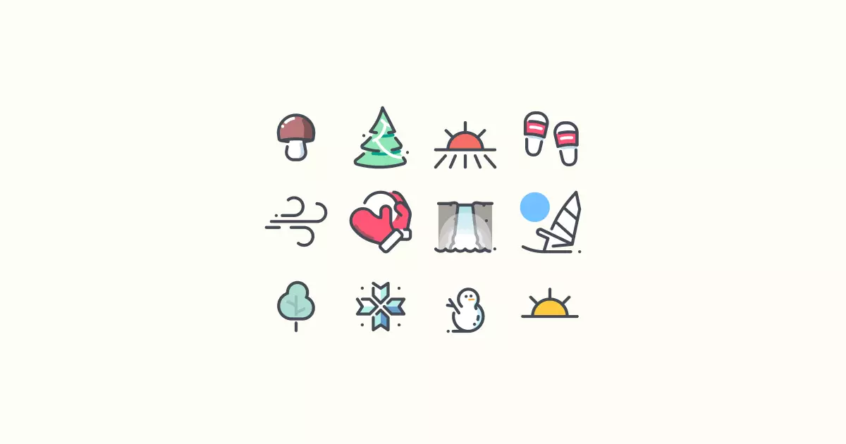 seasons clipart icons