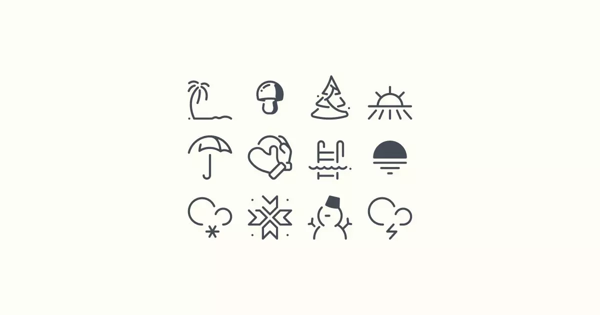 seasons clipart icons