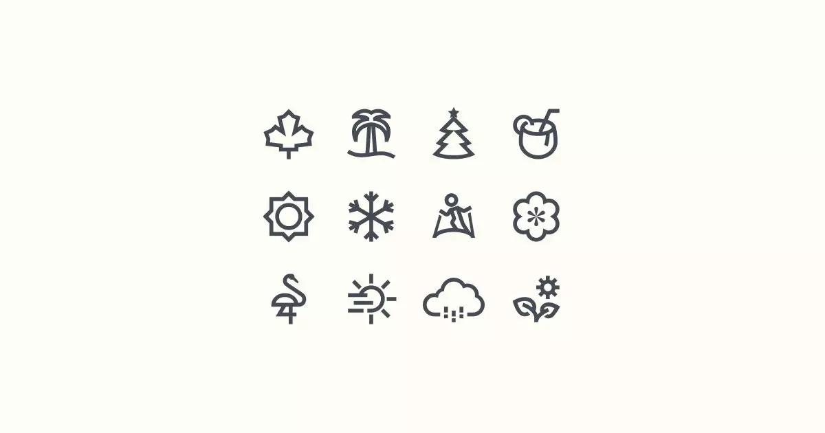 seasons clipart icons