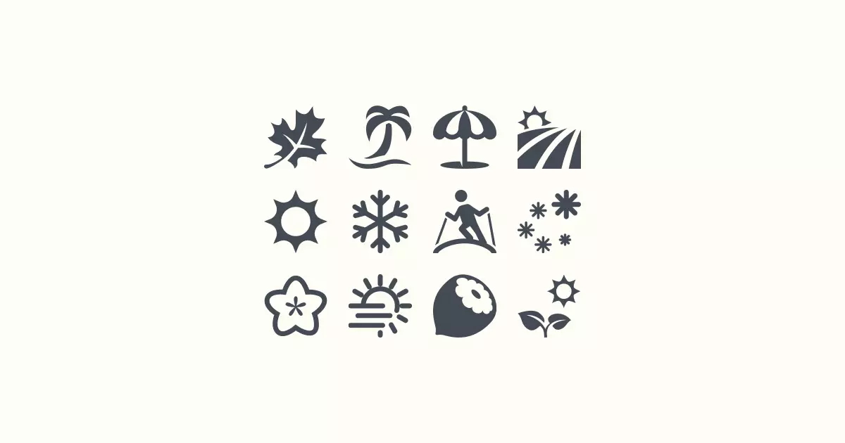 seasons clipart icons